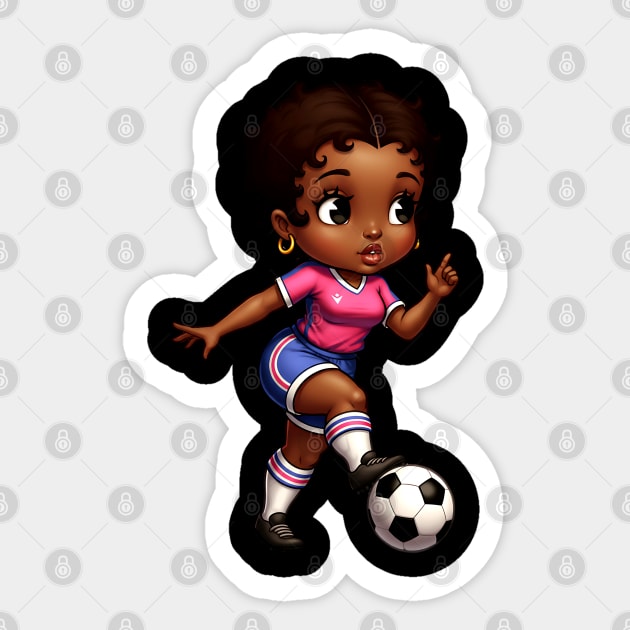 Black Girl Soccer Sticker by UrbanLifeApparel